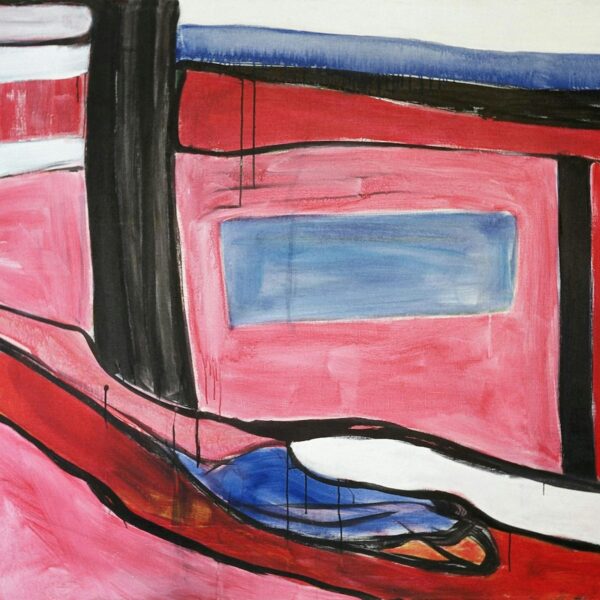 a painting of a person sleeping on a bed